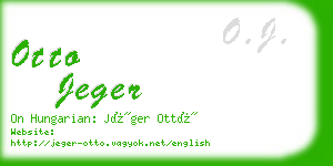 otto jeger business card